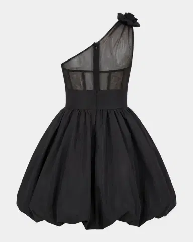 Mac Duggal Taffeta Ruffle Bubble-Hem Mini Dress | Thumbnail 4 Mac Duggal Taffeta Ruffle Bubble-Hem Mini Dress | Thumbnail 4