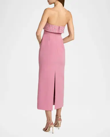 Mac Duggal Rhinestone-Embellished Crepe Strapless Cocktail Dress | Thumbnail 2 Mac Duggal Rhinestone-Embellished Crepe Strapless Cocktail Dress | Thumbnail 2