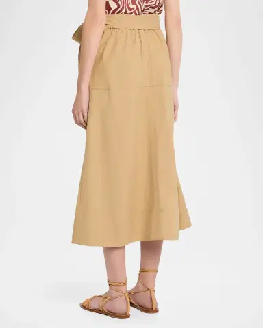 TANYA TAYLOR Brinson Canvas Midi Skirt | Thumbnail 2 TANYA TAYLOR Brinson Canvas Midi Skirt | Thumbnail 2