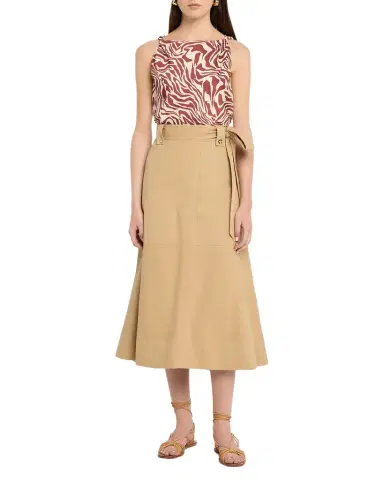 TANYA TAYLOR Brinson Canvas Midi Skirt | Thumbnail 1 TANYA TAYLOR Brinson Canvas Midi Skirt | Thumbnail 1