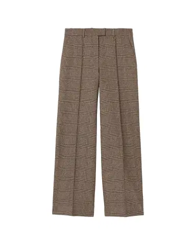 Burberry Rozalyn Check Pintuck Straight-Leg Trousers | Thumbnail 4 Burberry Rozalyn Check Pintuck Straight-Leg Trousers | Thumbnail 4