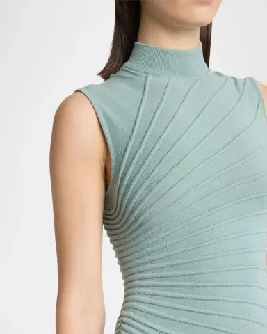 Alaïa Mock-Neck Sculpting Wool Dress | Thumbnail 4 Alaïa Mock-Neck Sculpting Wool Dress | Thumbnail 4