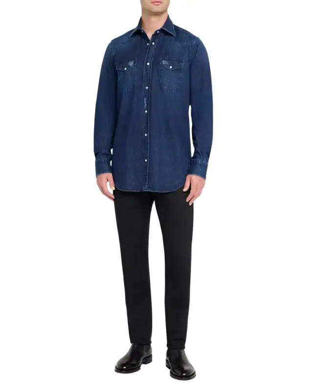 Men's Cotton Pocket Button-Down Shirt Men's Cotton Pocket Button-Down Shirt