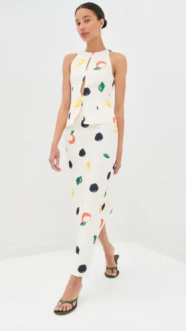 LEO LIN Quinn Maxi Skirt Citrus Spots 6 | Thumbnail 5 LEO LIN Quinn Maxi Skirt Citrus Spots 6 | Thumbnail 5