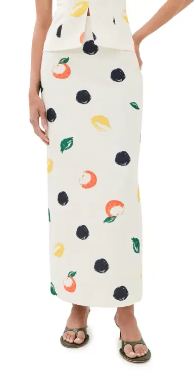 LEO LIN Quinn Maxi Skirt Citrus Spots 6 | Thumbnail 1 LEO LIN Quinn Maxi Skirt Citrus Spots 6 | Thumbnail 1