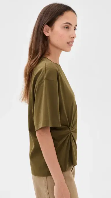 House of Dagmar Knot T-Shirt Dark Olive Green | Thumbnail 4 House of Dagmar Knot T-Shirt Dark Olive Green | Thumbnail 4