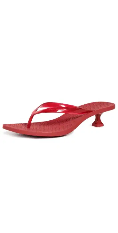 Tory Burch Jelly Heel Flip Flops TOUCAN RED / TOUCAN RED | Thumbnail 1 Tory Burch Jelly Heel Flip Flops TOUCAN RED / TOUCAN RED | Thumbnail 1