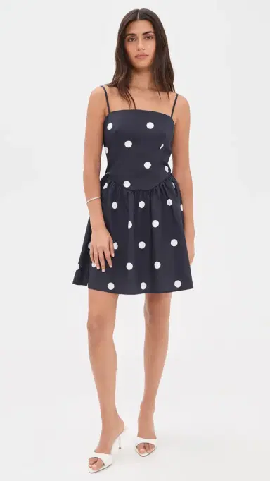 Susana Monaco Polka-Dot Poplin Mini Dress idnight/Sugar | Thumbnail 5 Susana Monaco Polka-Dot Poplin Mini Dress idnight/Sugar | Thumbnail 5