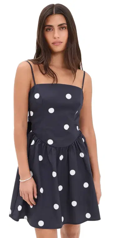 Susana Monaco Polka-Dot Poplin Mini Dress idnight/Sugar | Thumbnail 1 Susana Monaco Polka-Dot Poplin Mini Dress idnight/Sugar | Thumbnail 1