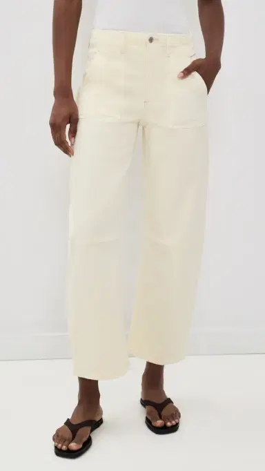 Le Jean Utility Soft Barrel Jeans Lemon Yellow | Thumbnail 2 Le Jean Utility Soft Barrel Jeans Lemon Yellow | Thumbnail 2