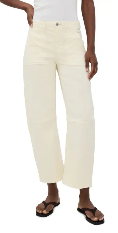 Le Jean Utility Soft Barrel Jeans Lemon Yellow | Thumbnail 1 Le Jean Utility Soft Barrel Jeans Lemon Yellow | Thumbnail 1