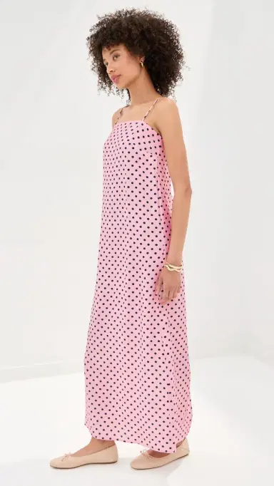 LE BOP Hailey Maxi Dress Pink Dot | Thumbnail 4 LE BOP Hailey Maxi Dress Pink Dot | Thumbnail 4