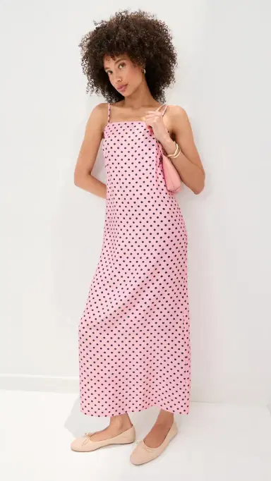 LE BOP Hailey Maxi Dress Pink Dot | Thumbnail 5 LE BOP Hailey Maxi Dress Pink Dot | Thumbnail 5