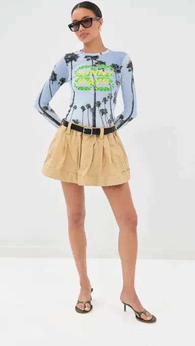 Meryll Rogge Workwear Drawstring Chino Skort Sand | Thumbnail 2 Meryll Rogge Workwear Drawstring Chino Skort Sand | Thumbnail 2