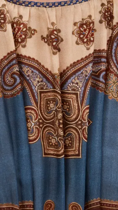 Zimmermann Mahon Waisted Silk Maxi Dress Dark Blue Paisley | Thumbnail 6 Zimmermann Mahon Waisted Silk Maxi Dress Dark Blue Paisley | Thumbnail 6