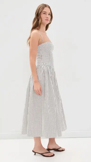 o.p.t o. p.t Ava Dress Cream Brown Stripe S | Thumbnail 4 o.p.t o. p.t Ava Dress Cream Brown Stripe S | Thumbnail 4
