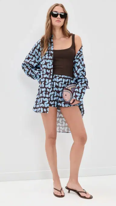 STAUD Paddle Linen Shorts eahorse | Thumbnail 5 STAUD Paddle Linen Shorts eahorse | Thumbnail 5