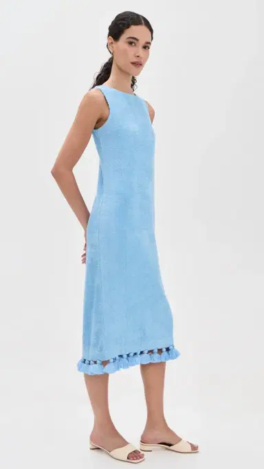 Cap d’Antibes Auriela Midi Dress Blue M | Thumbnail 4 Cap d’Antibes Auriela Midi Dress Blue M | Thumbnail 4