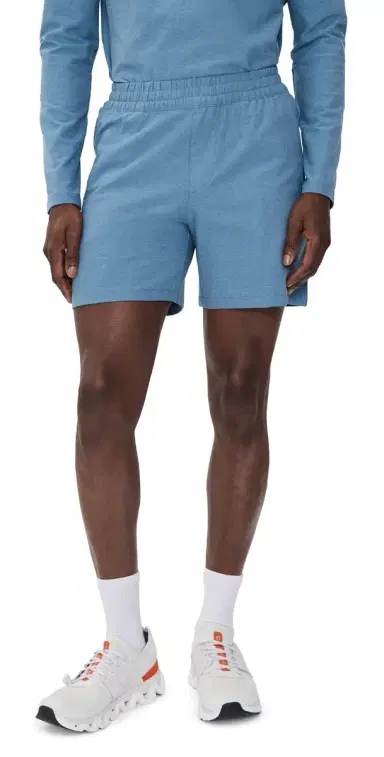Beyond Yoga Spacedye Unlimited Shorts Harbor Blue Heather | Thumbnail 1 Beyond Yoga Spacedye Unlimited Shorts Harbor Blue Heather | Thumbnail 1