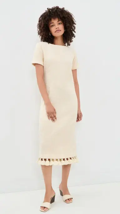 Cap D'Antibes Joy Short Sleeve Dress Off-White | Thumbnail 2 Cap D'Antibes Joy Short Sleeve Dress Off-White | Thumbnail 2