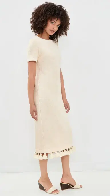 Cap D'Antibes Joy Short Sleeve Dress Off-White | Thumbnail 4 Cap D'Antibes Joy Short Sleeve Dress Off-White | Thumbnail 4