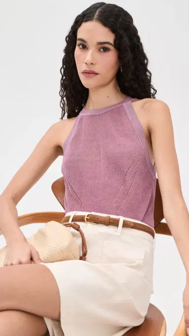 Veronica Beard Jean olomon Knit Tank Orchid Haze | Thumbnail 2 Veronica Beard Jean olomon Knit Tank Orchid Haze | Thumbnail 2