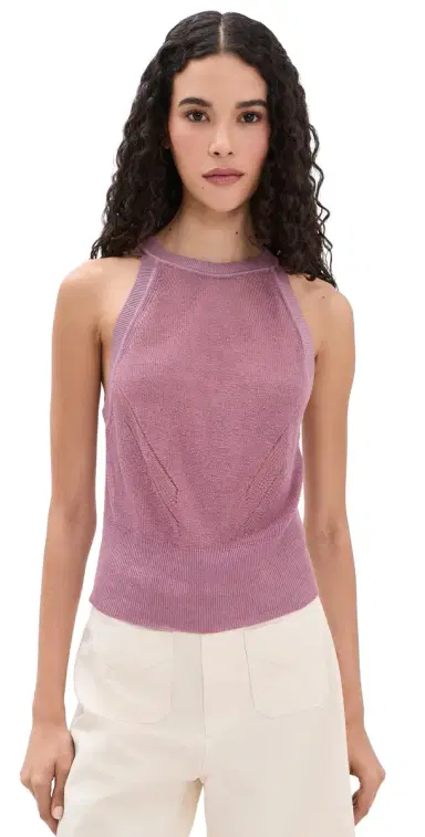 Veronica Beard Jean olomon Knit Tank Orchid Haze | Thumbnail 1 Veronica Beard Jean olomon Knit Tank Orchid Haze | Thumbnail 1