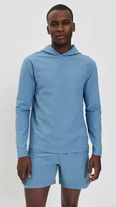 Beyond Yoga Spacedye Go-To Mens Hoodie Harbor Blue Heather | Thumbnail 2 Beyond Yoga Spacedye Go-To Mens Hoodie Harbor Blue Heather | Thumbnail 2