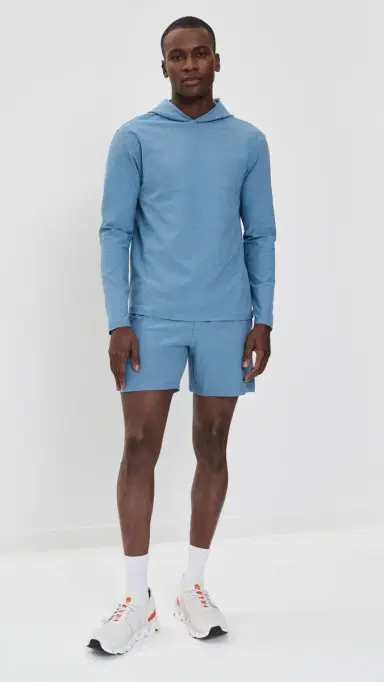 Beyond Yoga Spacedye Go-To Mens Hoodie Harbor Blue Heather | Thumbnail 5 Beyond Yoga Spacedye Go-To Mens Hoodie Harbor Blue Heather | Thumbnail 5