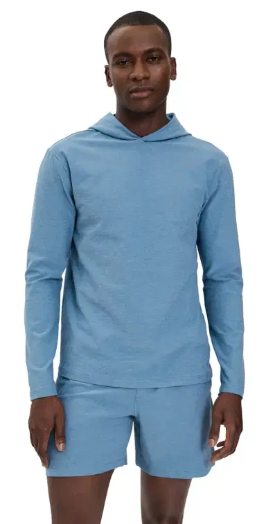 Beyond Yoga Spacedye Go-To Mens Hoodie Harbor Blue Heather | Thumbnail 1 Beyond Yoga Spacedye Go-To Mens Hoodie Harbor Blue Heather | Thumbnail 1