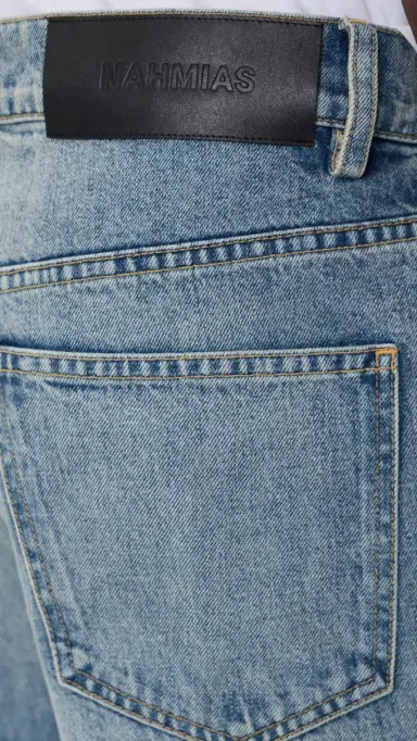 Nahmias Ocean Wash Baggy Jeans Light Indigo Wash 38 | Thumbnail 6 Nahmias Ocean Wash Baggy Jeans Light Indigo Wash 38 | Thumbnail 6