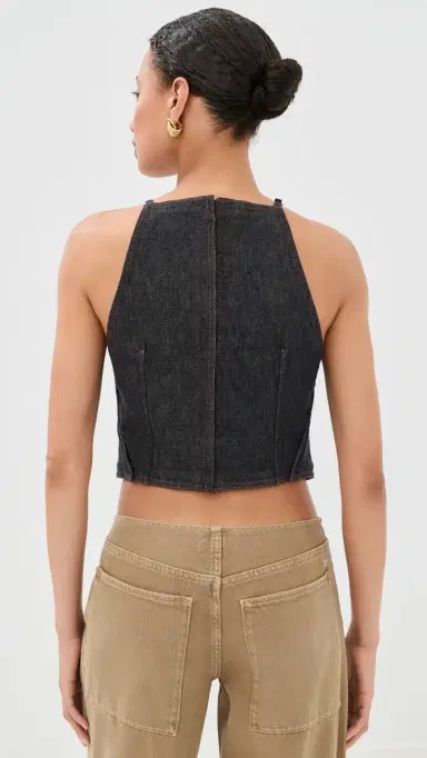 Courrèges Pointy Denim Tank Top | Thumbnail 3 Courrèges Pointy Denim Tank Top | Thumbnail 3
