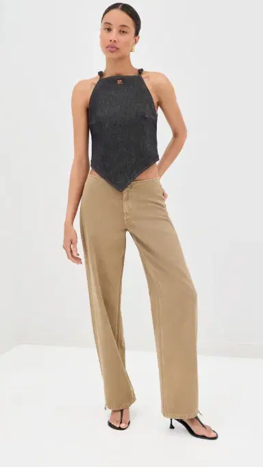 Courrèges Pointy Denim Tank Top | Thumbnail 5 Courrèges Pointy Denim Tank Top | Thumbnail 5