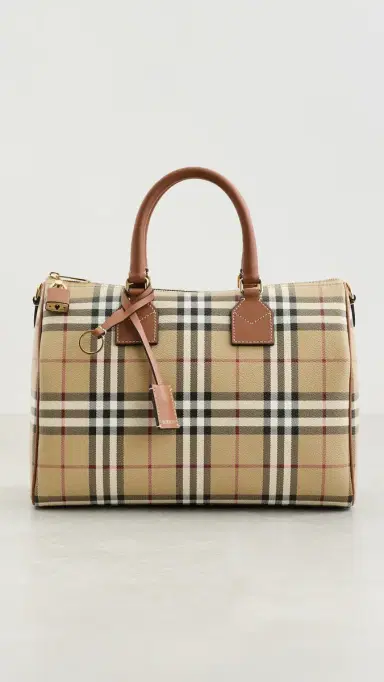 Burberry Medium Bowling Bag Vintage Check One Size | Thumbnail 2 Burberry Medium Bowling Bag Vintage Check One Size | Thumbnail 2