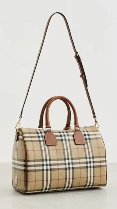 Burberry Medium Bowling Bag Vintage Check One Size | Thumbnail 4 Burberry Medium Bowling Bag Vintage Check One Size | Thumbnail 4