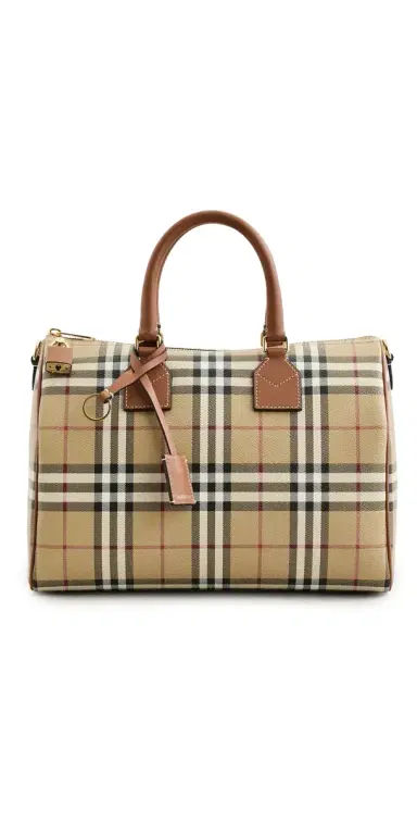Burberry Medium Bowling Bag Vintage Check One Size | Thumbnail 1 Burberry Medium Bowling Bag Vintage Check One Size | Thumbnail 1
