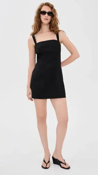 GOOD AMERICAN The tructured Linen Mini Dress Black001 | Thumbnail 5 GOOD AMERICAN The tructured Linen Mini Dress Black001 | Thumbnail 5