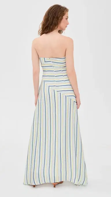 SEVEN WONDERS Calissa Maxi Dress Aqua/Lemon Stripe L | Thumbnail 3 SEVEN WONDERS Calissa Maxi Dress Aqua/Lemon Stripe L | Thumbnail 3