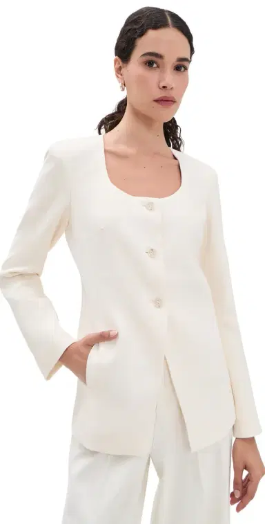 PAIGE Edina Blazer Bone | Thumbnail 1 PAIGE Edina Blazer Bone | Thumbnail 1