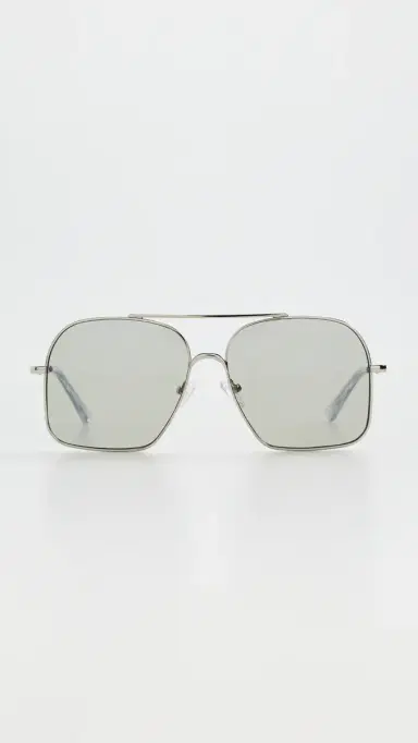 Le Specs Civelle Sunglasses Bright Silver/Xtal Clear One Size | Thumbnail 2 Le Specs Civelle Sunglasses Bright Silver/Xtal Clear One Size | Thumbnail 2