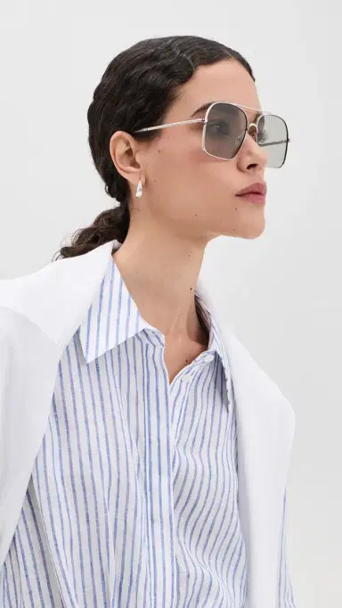 Le Specs Civelle Sunglasses Bright Silver/Xtal Clear One Size | Thumbnail 3 Le Specs Civelle Sunglasses Bright Silver/Xtal Clear One Size | Thumbnail 3