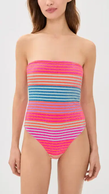 Beach Riot Amber One Piece Vibrant Volley Stripe | Thumbnail 2 Beach Riot Amber One Piece Vibrant Volley Stripe | Thumbnail 2