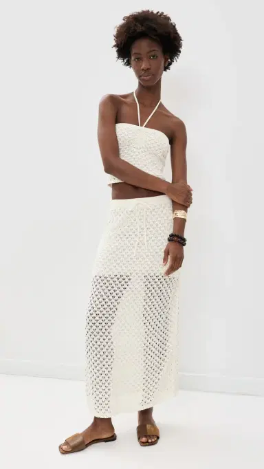 Z Supply Windswept Crochet Skirt Cloud | Thumbnail 5 Z Supply Windswept Crochet Skirt Cloud | Thumbnail 5