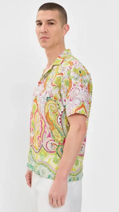 Orlebar Brown Maitan Linen Fairground Shirt ulti/Pink | Thumbnail 4 Orlebar Brown Maitan Linen Fairground Shirt ulti/Pink | Thumbnail 4