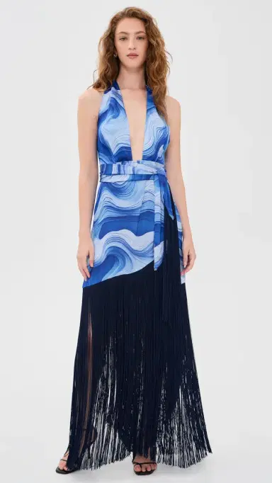 AZULU Sadie Dress Blue Coral Print | Thumbnail 2 AZULU Sadie Dress Blue Coral Print | Thumbnail 2