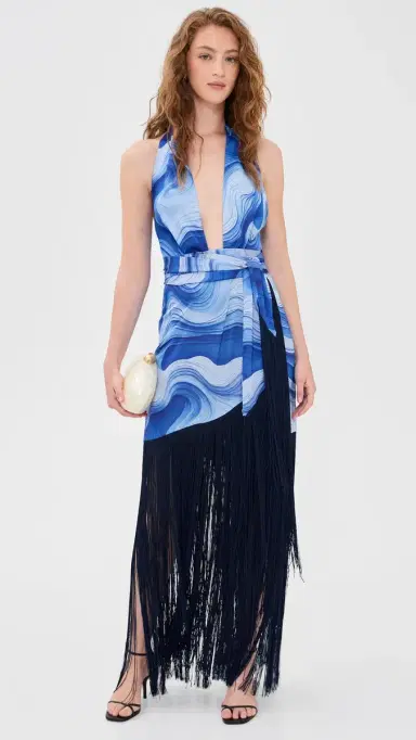 AZULU Sadie Dress Blue Coral Print | Thumbnail 5 AZULU Sadie Dress Blue Coral Print | Thumbnail 5
