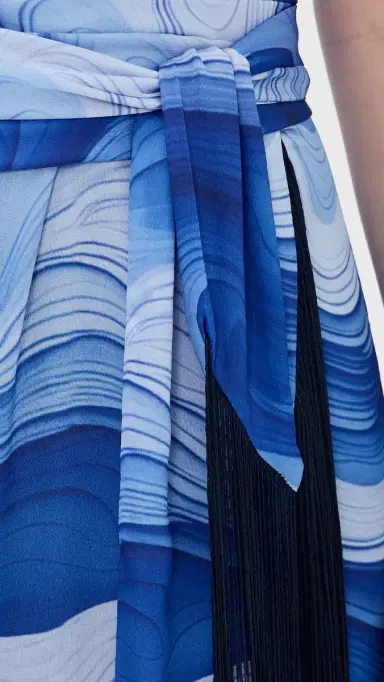 AZULU Sadie Dress Blue Coral Print | Thumbnail 6 AZULU Sadie Dress Blue Coral Print | Thumbnail 6
