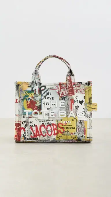Marc Jacobs The Medium Tote Bag White Multi One Size | Thumbnail 2 Marc Jacobs The Medium Tote Bag White Multi One Size | Thumbnail 2