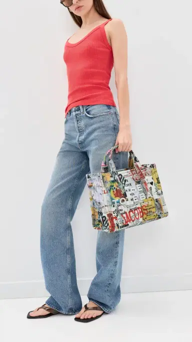 Marc Jacobs The Medium Tote Bag White Multi One Size | Thumbnail 3 Marc Jacobs The Medium Tote Bag White Multi One Size | Thumbnail 3