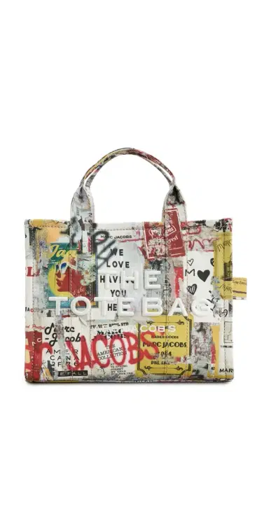 Marc Jacobs The Medium Tote Bag White Multi One Size | Thumbnail 1 Marc Jacobs The Medium Tote Bag White Multi One Size | Thumbnail 1